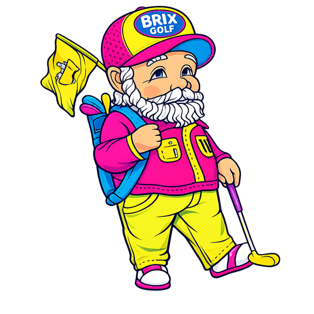 Original colorful BrixGolf mascot logo