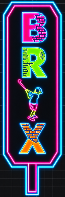 Original vertical BrixGolf Quiet Sign logo